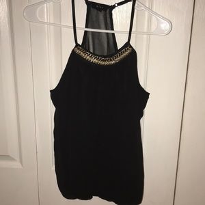 Black top with gold detail
